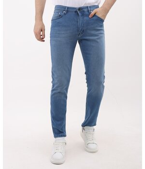 LF Jeans Herr - Regular Fit - Stretchbyxor Herr - MM-R-06 - Blå