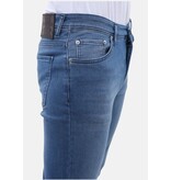 LF Jeans Herr - Regular Fit - Stretchbyxor Herr - MM-R-06 - Blå