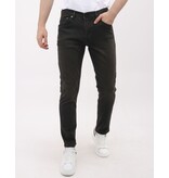 LF Jeans Herr - Regular Fit - Jeans Stretch för män - MM-R-17 - Mörkgrön