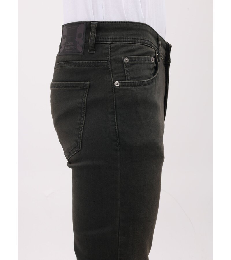 Mario Morato Jeans Herr - Regular Fit - Jeans Stretch för män - MM-R-17 - Mörkgrön