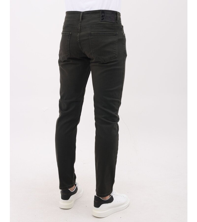 Mario Morato Jeans Herr - Regular Fit - Jeans Stretch för män - MM-R-17 - Mörkgrön