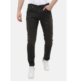 LF Jeans Herr - Regular Fit - Jeans Stretch för män - MM-R-17 - Mörkgrön