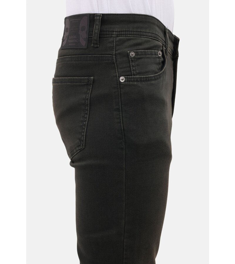 LF Jeans Herr - Regular Fit - Jeans Stretch för män - MM-R-17 - Mörkgrön