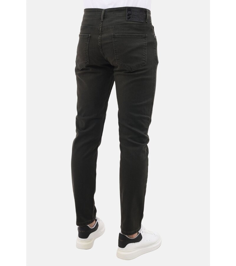 LF Jeans Herr - Regular Fit - Jeans Stretch för män - MM-R-17 - Mörkgrön