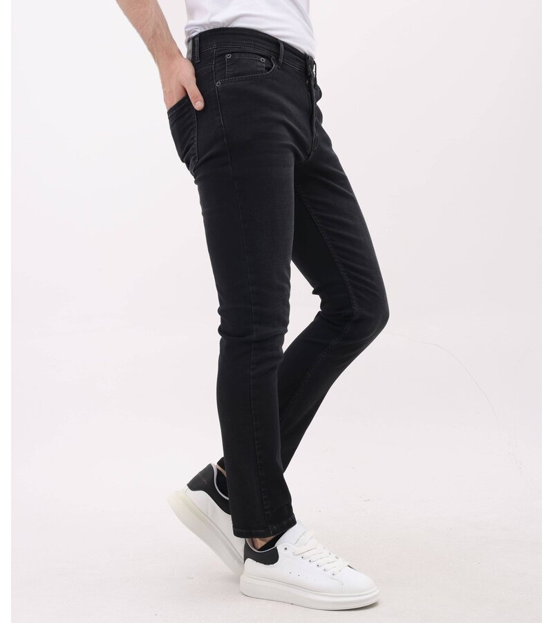 Mario Morato Jeans Herr Vuxna - Regular Fit - Stretchbyxor Herr - MM-R-05 - Mörkgrå