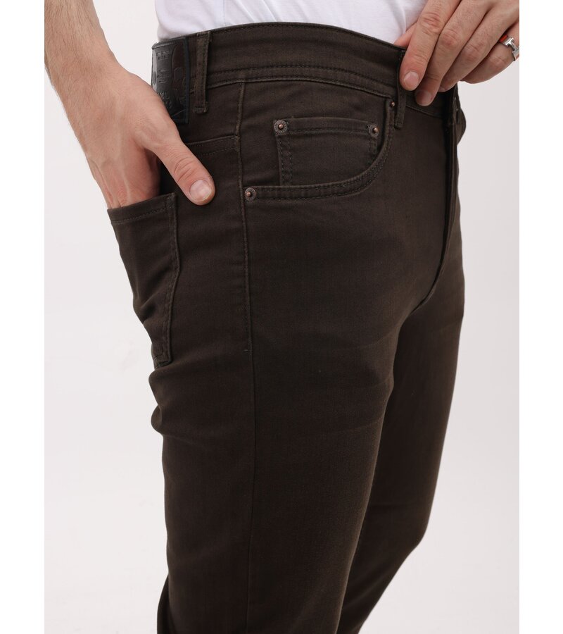 LF Vanliga stretchjeans - Jeans för män - MM-R-03 - Brun