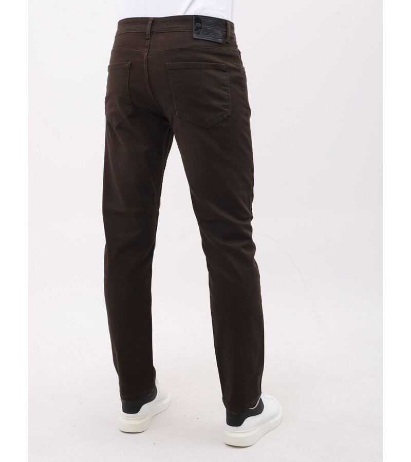 Mario Morato Vanliga stretchjeans - Jeans för män - MM-R-03 - Brun