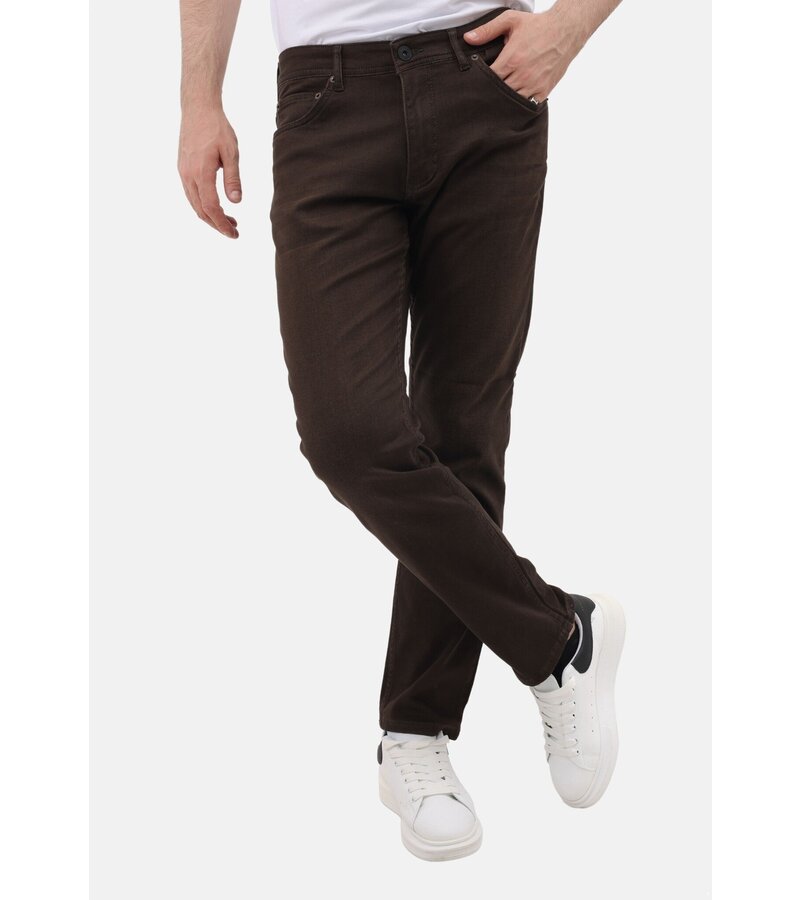 LF Vanliga stretchjeans - Jeans för män - MM-R-03 - Brun