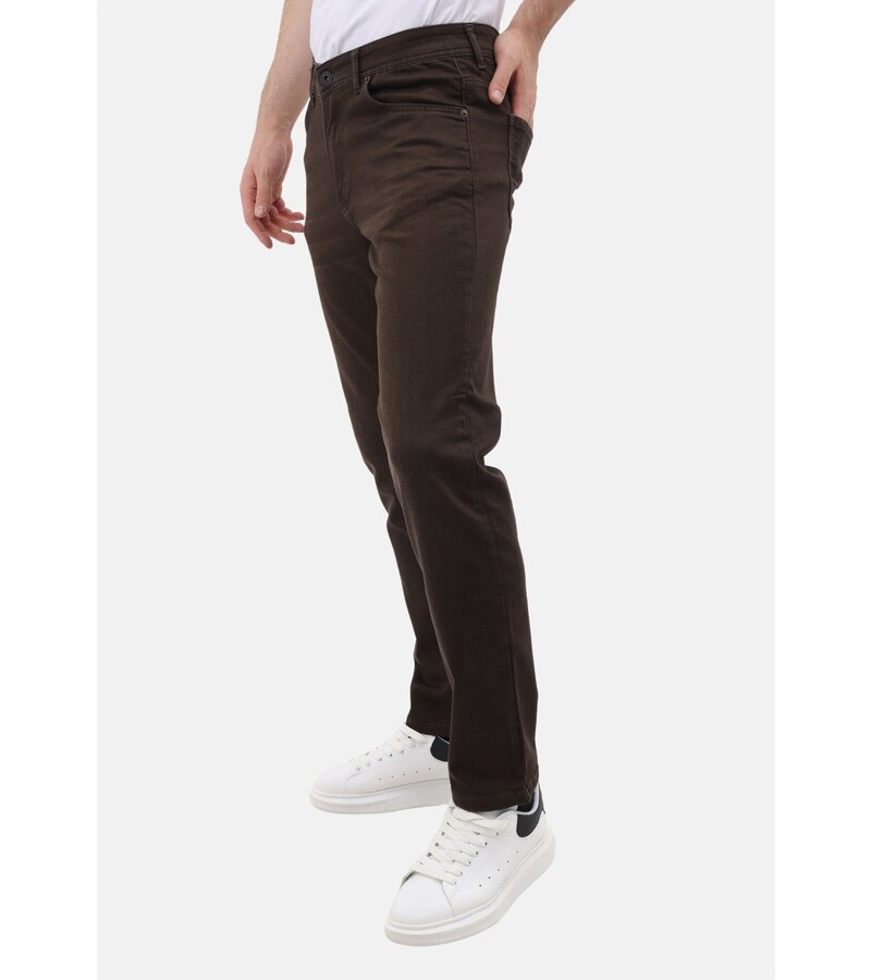 LF Vanliga stretchjeans - Jeans för män - MM-R-03 - Brun