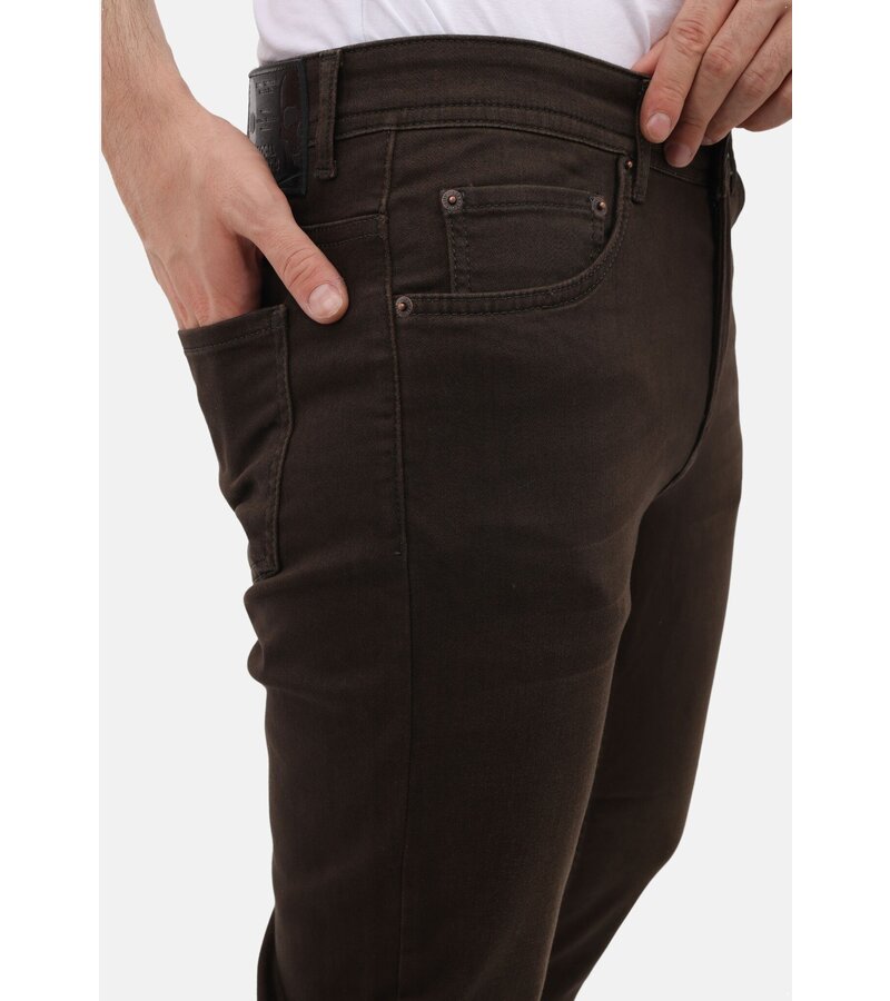 Mario Morato Vanliga stretchjeans - Jeans för män - MM-R-03 - Brun