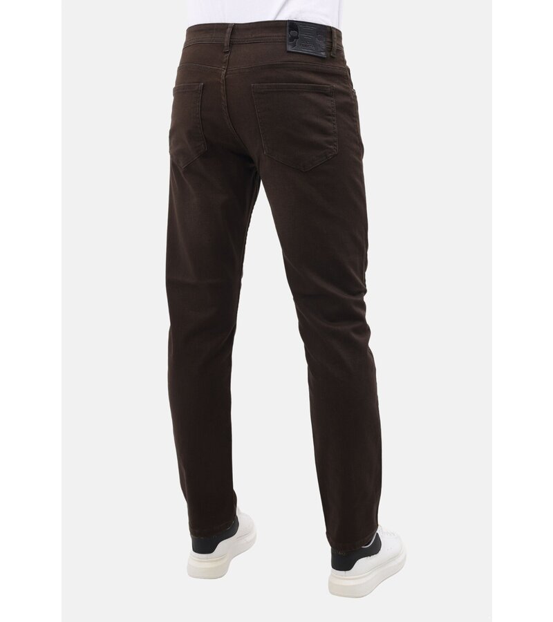 Mario Morato Vanliga stretchjeans - Jeans för män - MM-R-03 - Brun