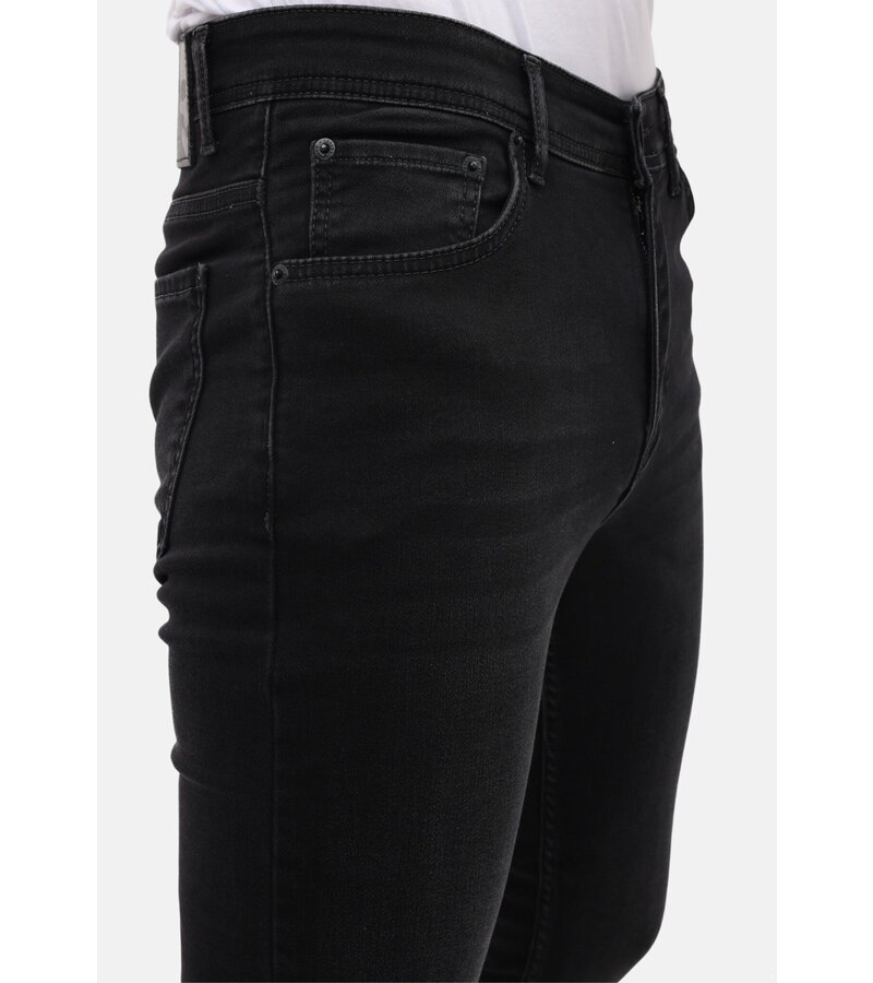 Mario Morato Snygga Regular Fit Stretch Jeans för män - Jeans för män - MM-R-05 - Svart