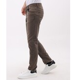Mario Morato Snygga vanliga Jeans Herr - Stretchjeans Herr - MM-R-02 - Brun