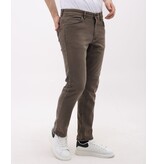 Mario Morato Snygga vanliga Jeans Herr - Stretchjeans Herr - MM-R-02 - Brun