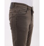 Mario Morato Snygga vanliga Jeans Herr - Stretchjeans Herr - MM-R-02 - Brun