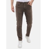 Mario Morato Snygga vanliga Jeans Herr - Stretchjeans Herr - MM-R-02 - Brun
