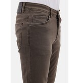 Mario Morato Snygga vanliga Jeans Herr - Stretchjeans Herr - MM-R-02 - Brun