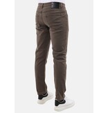 Mario Morato Snygga vanliga Jeans Herr - Stretchjeans Herr - MM-R-02 - Brun