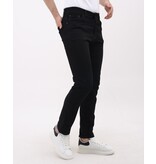 Mario Morato Jeans Herr - Neat Stretch Denim Byxor Herr - Regular Fit - MM-R-04 - Svart