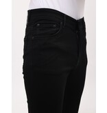 Mario Morato Jeans Herr - Neat Stretch Denim Byxor Herr - Regular Fit - MM-R-04 - Svart