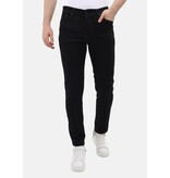 Mario Morato Jeans Herr - Neat Stretch Denim Byxor Herr - Regular Fit - MM-R-04 - Svart