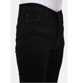 Mario Morato Jeans Herr - Neat Stretch Denim Byxor Herr - Regular Fit - MM-R-04 - Svart