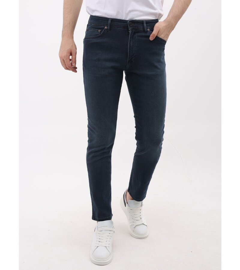 Mario Morato Jeans för män - Regular Fit - Stretchjeans män - MM-R-07 - Mörkblå