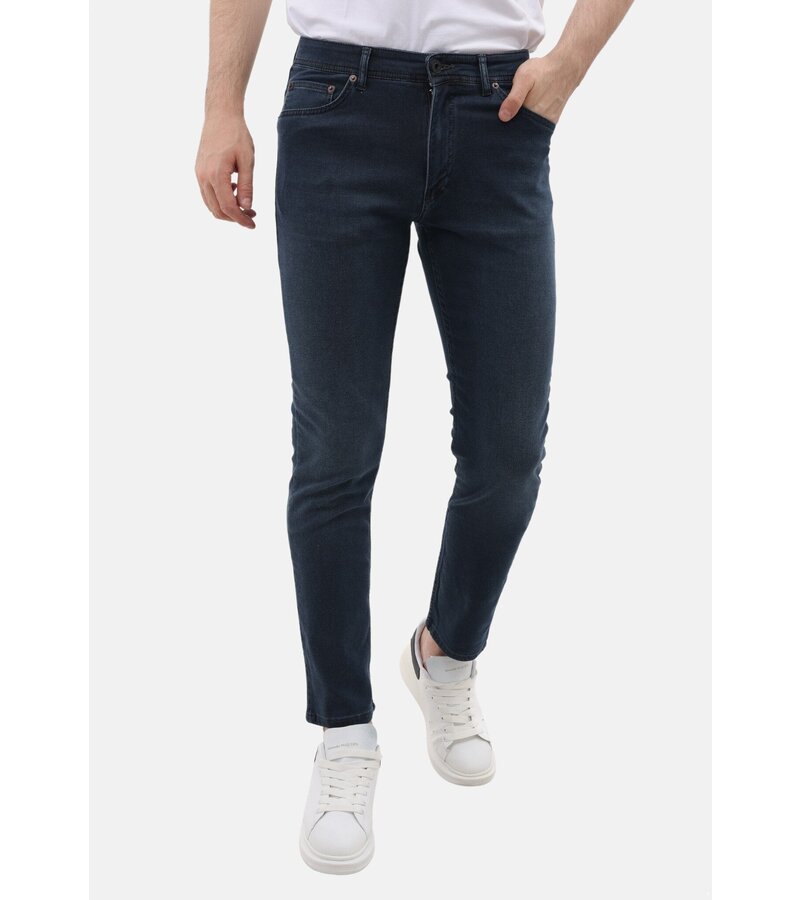 LF Jeans för män - Regular Fit - Stretchjeans män - MM-R-07 - Mörkblå