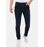 LF Jeans för män med raka ben - Jeans Regular Fit för män - MM-R-15 - Blå