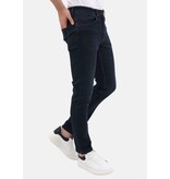 LF Jeans för män med raka ben - Jeans Regular Fit för män - MM-R-15 - Blå