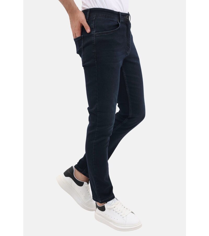 LF Jeans för män med raka ben - Jeans Regular Fit för män - MM-R-15 - Blå
