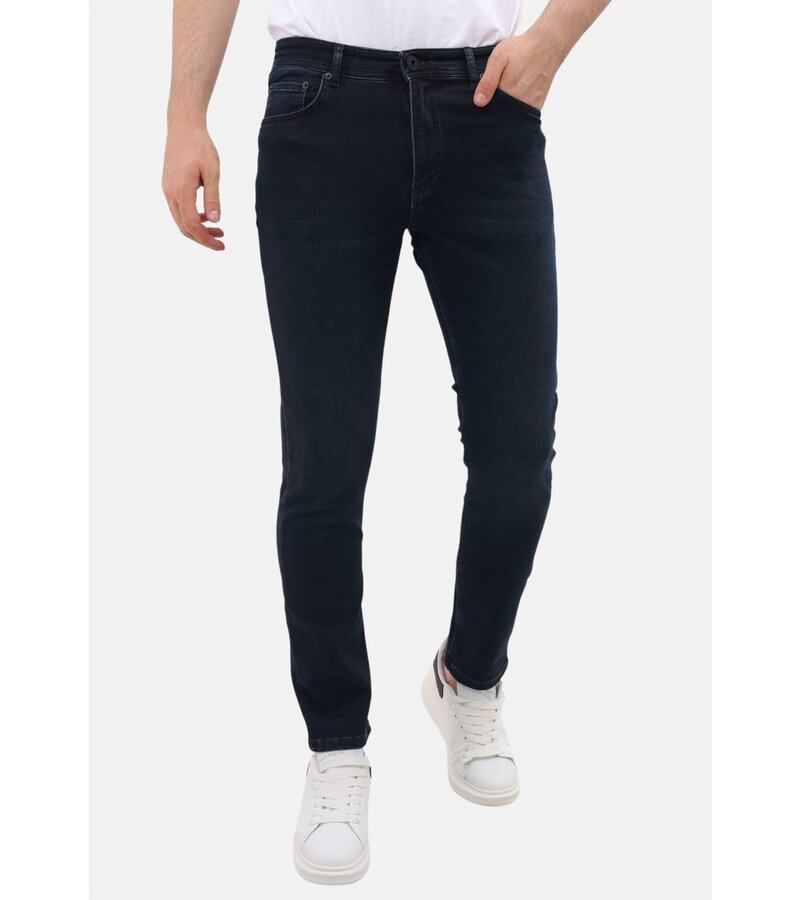 LF Jeans för män med raka ben - Jeans Regular Fit för män - MM-R-15 - Blå