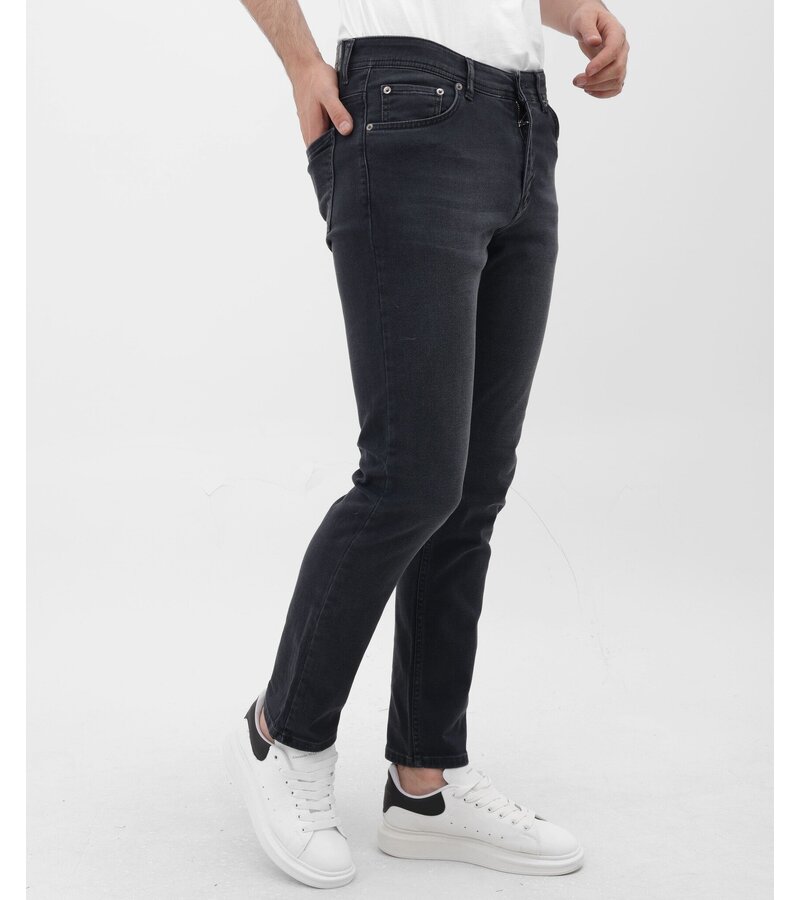 Mario Morato Jeans för män med resår - Regular Fit - MM-R-11 - Grå