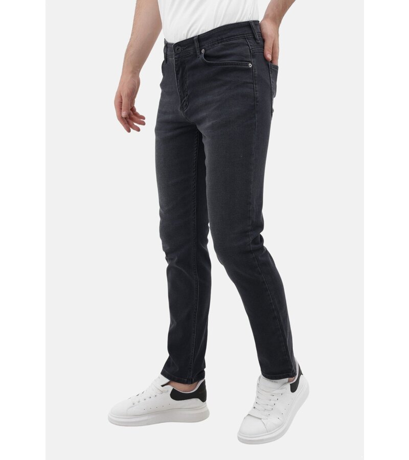 Mario Morato Jeans för män med resår - Regular Fit - MM-R-11 - Grå