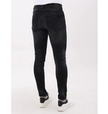 Mario Morato Slim Fit Ripped Jeans Herr med färgstänk - MM-S-116 - Svart