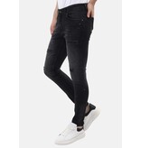 Mario Morato Slim Fit Ripped Jeans Herr med färgstänk - MM-S-116 - Svart
