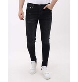 Mario Morato Jeans med Rips Slim Fit för män - MM-S-103 - Svart
