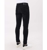 LF Jeans med Rips Slim Fit för män - MM-S-103 - Svart