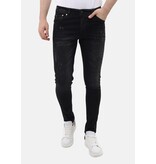 Mario Morato Jeans med Rips Slim Fit för män - MM-S-103 - Svart