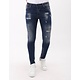 Jeans för män Slim Fit med färgstänk - MM-S-105 - Blå