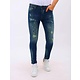 Jeans med hål Slim Fit Stretch för män - MM-S-102 - Blå