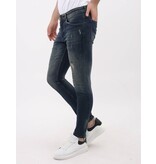 Mario Morato Ripped Jeans Herr Slim fit Stretch - MM-S-113 - Blå