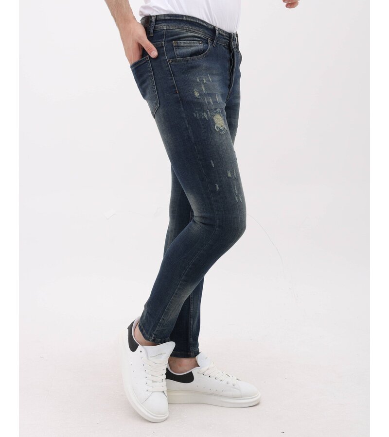 LF Ripped Jeans Herr Slim fit Stretch - MM-S-113 - Blå