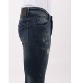 Mario Morato Ripped Jeans Herr Slim fit Stretch - MM-S-113 - Blå