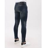 Mario Morato Ripped Jeans Herr Slim fit Stretch - MM-S-113 - Blå