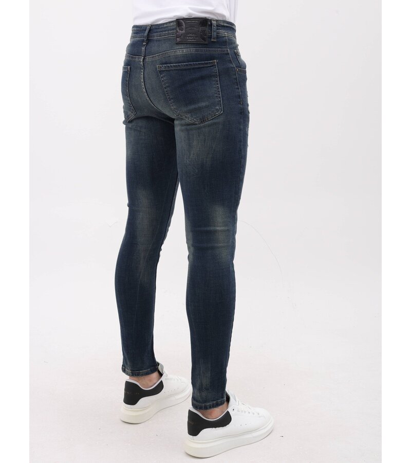 Mario Morato Ripped Jeans Herr Slim fit Stretch - MM-S-113 - Blå