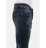 Mario Morato Ripped Jeans Herr Slim fit Stretch - MM-S-113 - Blå