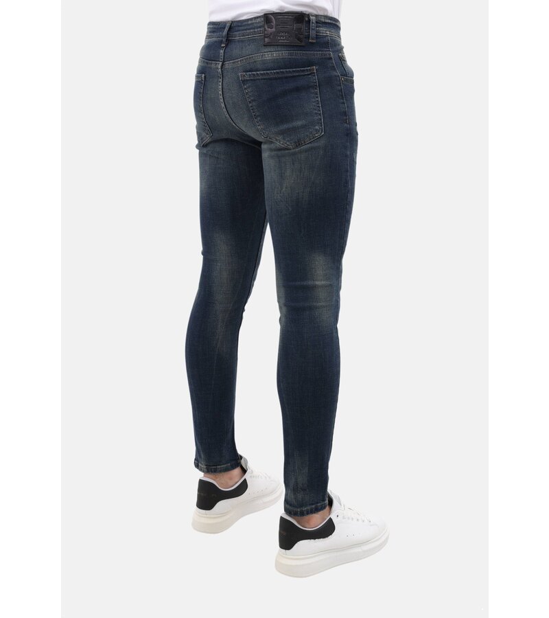 Mario Morato Ripped Jeans Herr Slim fit Stretch - MM-S-113 - Blå
