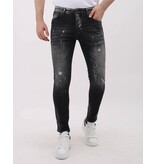 Mario Morato Ripped Jeans Herr Slim fit med Stretch - MM-S-111 - Grå