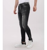 Mario Morato Ripped Jeans Herr Slim fit med Stretch - MM-S-111 - Grå